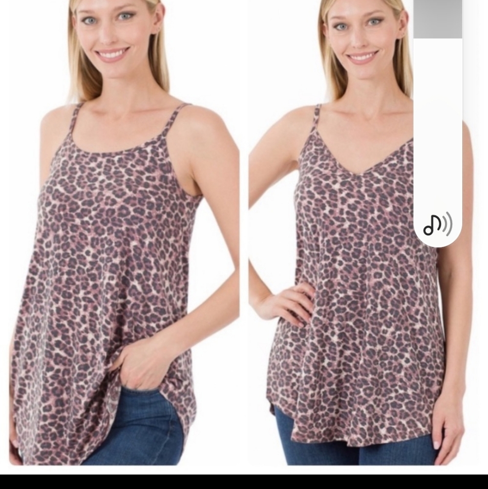 Reversible Leppard print tank